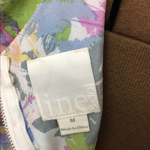 Line & Dot pastel feather print silk romper M - Picture 5 of 7